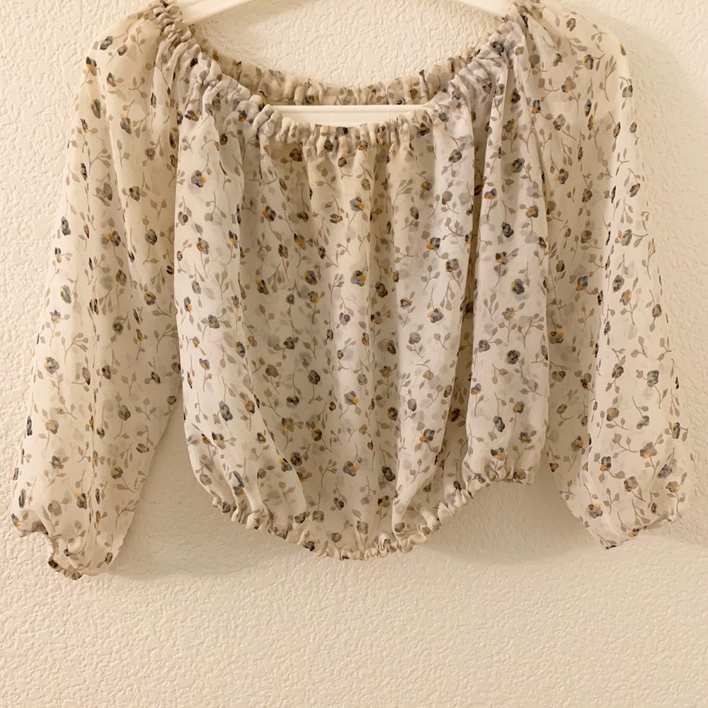 Sheer off the shoulder top from Brandy Melville
